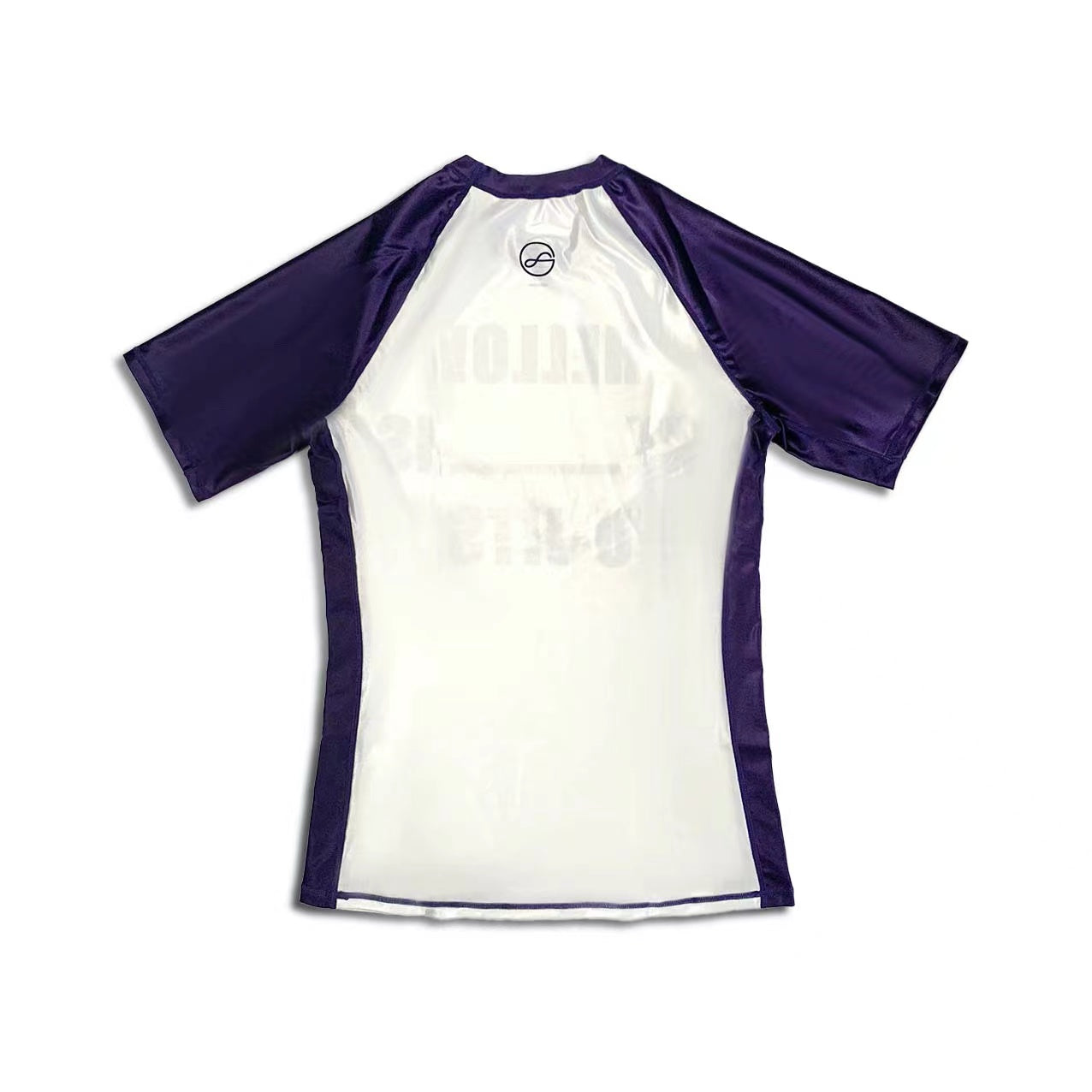 “HELLO MY" SHORT SLEEVE RASH GUARD PURPLE/WHITE