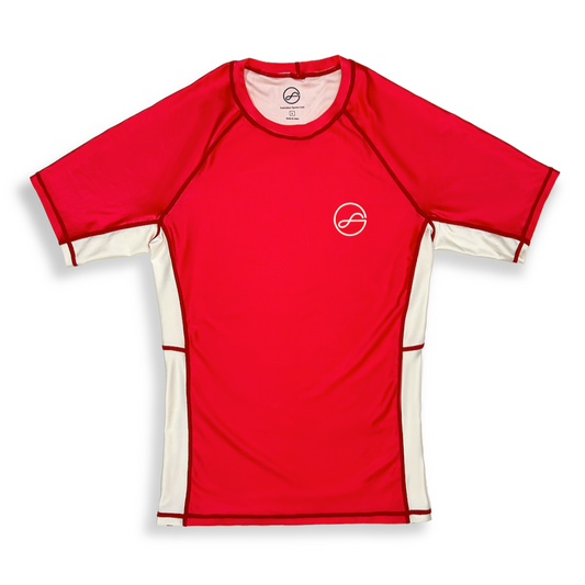 #GirlsWontTap SHORT SLEEVE RASH GUARD Red