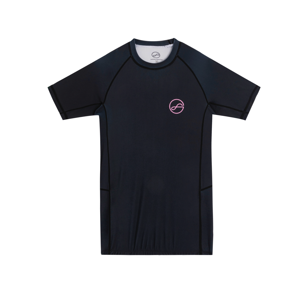 #GirlsWontTap SHORT SLEEVE RASH GUARD Black/Pink