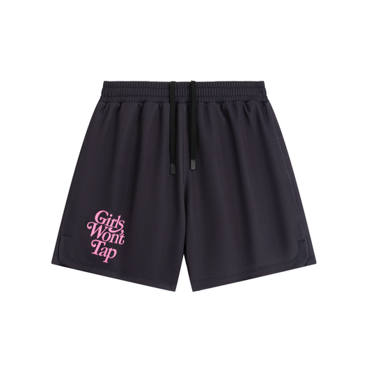 #GirlsWontTap TRAINING SHORTS Black/Pink