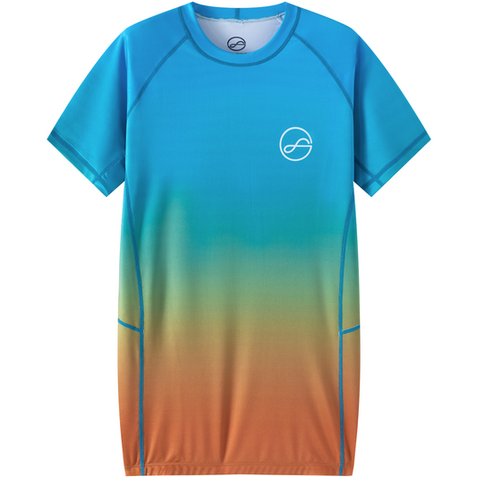 Below Eyes All Neck RASH GUARD Blue