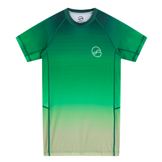 Below Eyes All Neck RASH GUARD Green